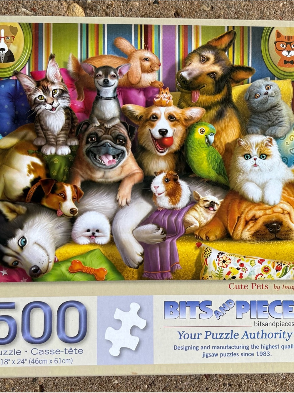 Bits and Pieces Cute Pets 500-Piece Jigsaw Puzzle - Multi